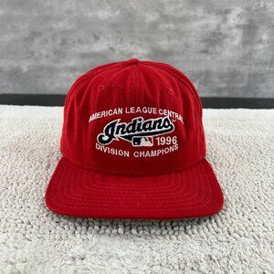 90S VINTAGE CLEVELAND INDIANS SNAPBACK HA OSFA NEW ERA PRO MODEL DIVISION CHAMPS